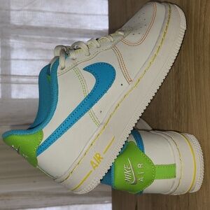 Nike Air Force 1 "Rainbow Stitch" sneakers kids 3.5Y